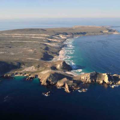 an island in the middle of a body of water