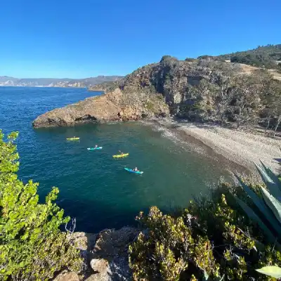 an island in the middle of a body of water