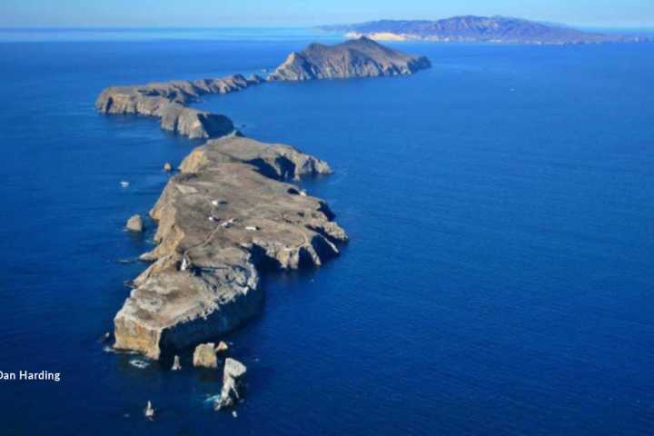 an island in the middle of a body of water