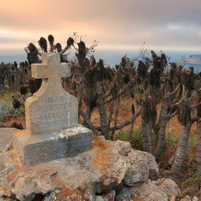 a canyon with a large rock