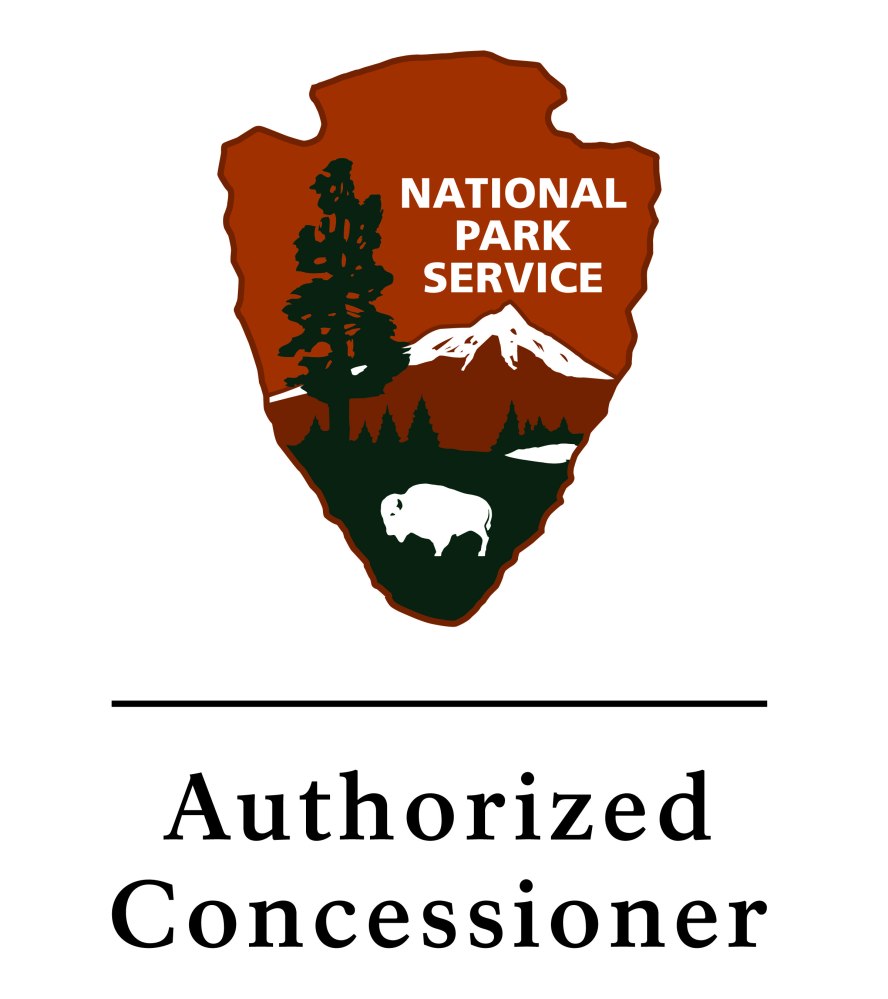 National Park Service logo with text 'Authorized Concessioner' below.